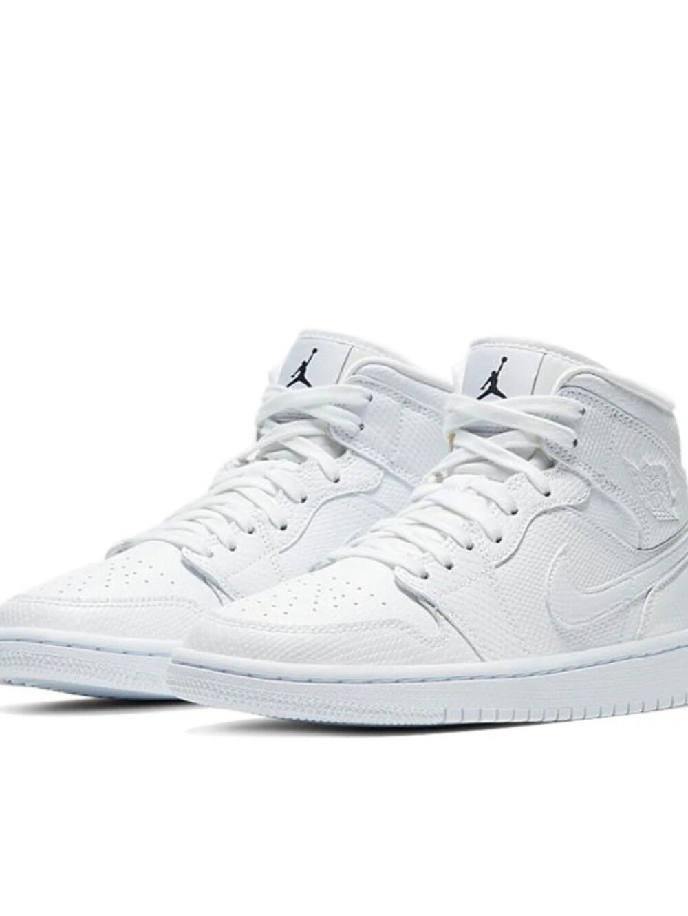 Nike Air Jordan Mid White Snakeskin Sneakers